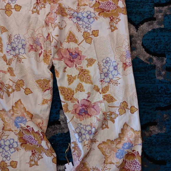 House of Harlow 1960 Set Of 2 Piece  Floral Multicolor Sz Large Linen Blend NWT - Picture 9 of 9